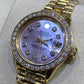 Moissanite Yellow Dial Bezel Set Rolex Watch customdiamjewel