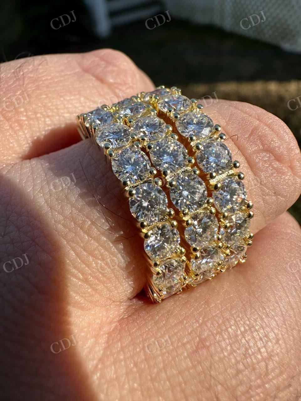 Round Cut Diamond Eternity Wedding Ring  customdiamjewel   