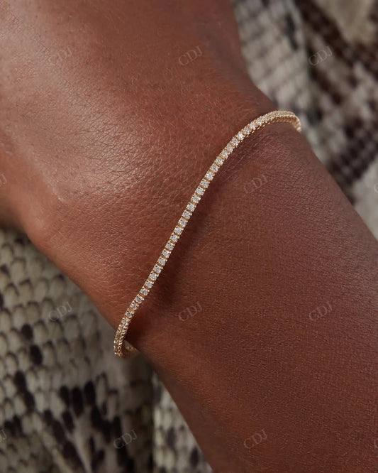 10K Gold Lab Grown Diamond Tennis Bracelet
