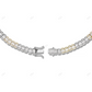 VVS1 Moissanite 18k Gold Two Tone Tennis Chain CustomDiamJewel