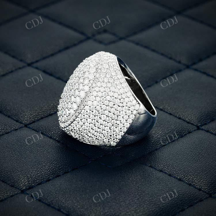 Round Cut iced Out Hip Hop Ring For Men hip hop jewelry customdiamjewel   