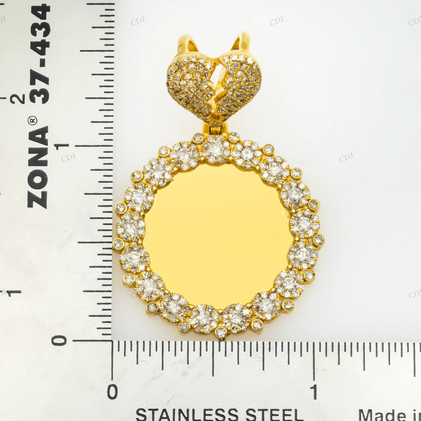2.30 CTW Broken Heart Picture Pendant hip hop jewelry CustomDiamJewel