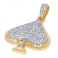 Sterling Silver with Moissanite Ace Spade Pendant CustomDiamJewel