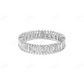 14K White Gold Baguette CVD Diamond Eternity Band Ring hip hop jewelry CustomDiamJewel