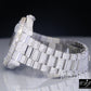 Hip Hop Iced Out Diamonds Full White Baguette Bezel Rolex Watch customdiamjewel
