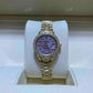 Moissanite Yellow Dial Bezel Set Rolex Watch customdiamjewel