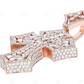 Pear n Marquise Lab Grown 10K Rose Gold Cross Pendant Hip Hop Pendent CustomDiamJewel