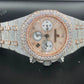 Hand Set Iced out Moissanite AP Chrono Watch customdiamjewel