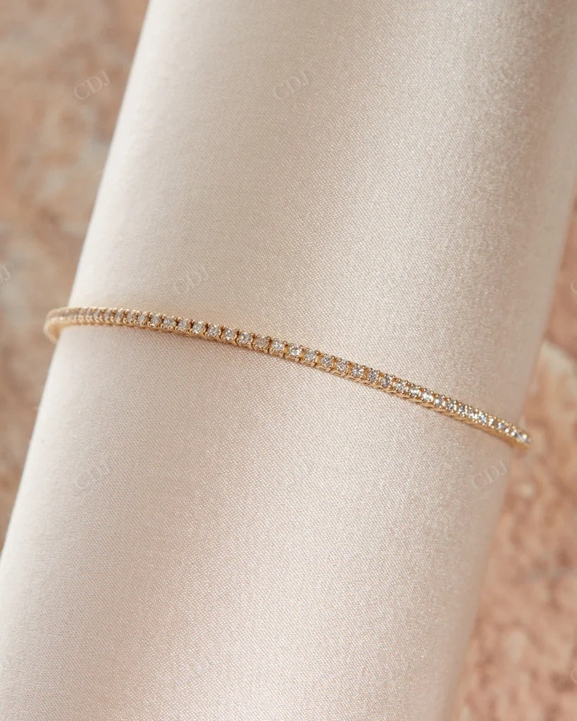 10K Gold Lab Grown Diamond Tennis Bracelet