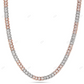 VVS1 Moissanite 18k Gold Two Tone Tennis Chain CustomDiamJewel