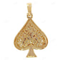 Sterling Silver with Moissanite Ace Spade Pendant CustomDiamJewel