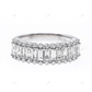 925 Silver Emerald Cut Moissanite Eternity Band hip hop jewelry customdiamjewel