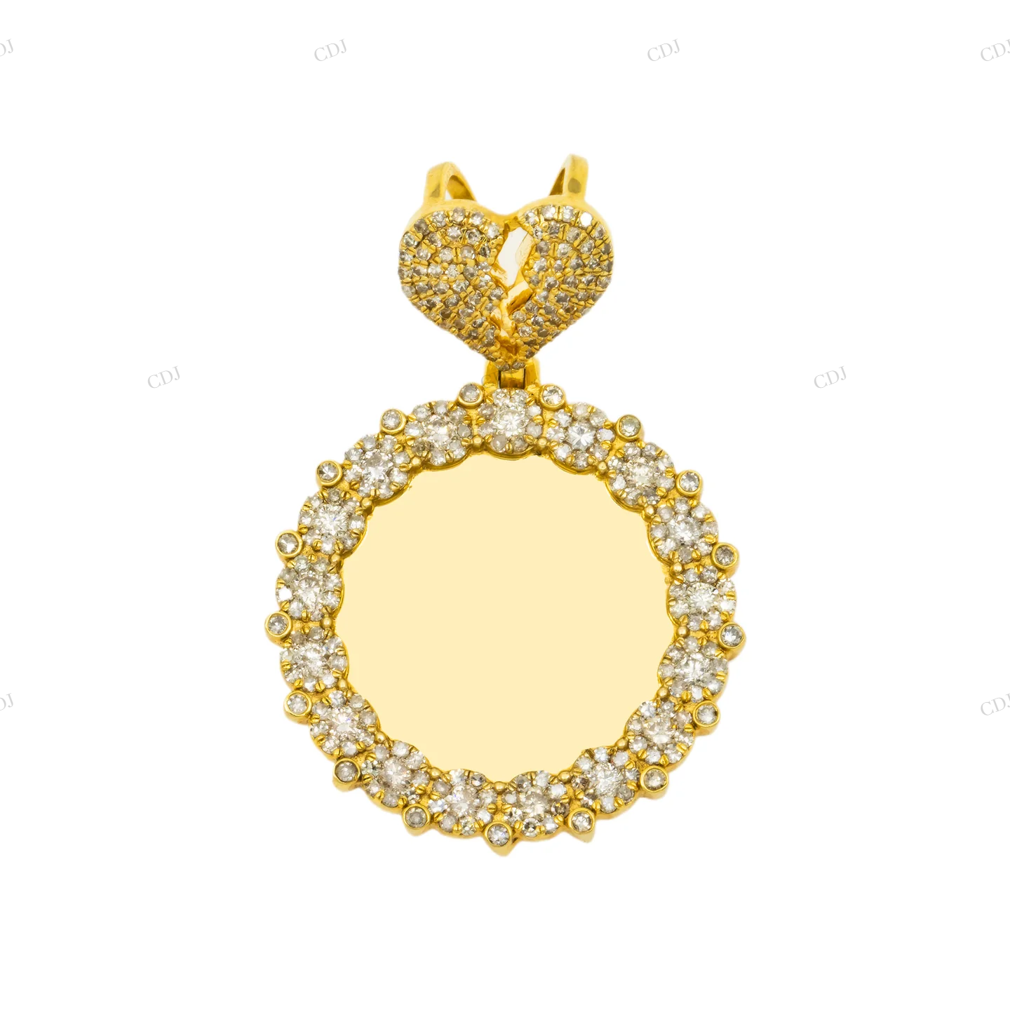 2.30 CTW Broken Heart Picture Pendant hip hop jewelry CustomDiamJewel