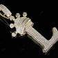 Natural Diamond 10K Gold Custom Initial 'L' Letter Pendant CustomDiamJewel