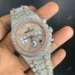Hand Set Iced out Moissanite AP Chrono Watch customdiamjewel