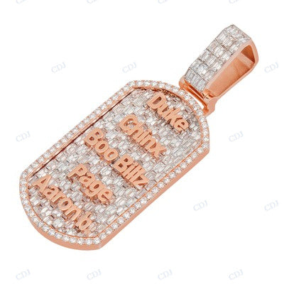 925 Sterling Silver Rose Gold Plated Mens Pendant hip hop jewelry CustomDiamJewel