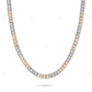 VVS1 Moissanite 18k Gold Two Tone Tennis Chain CustomDiamJewel