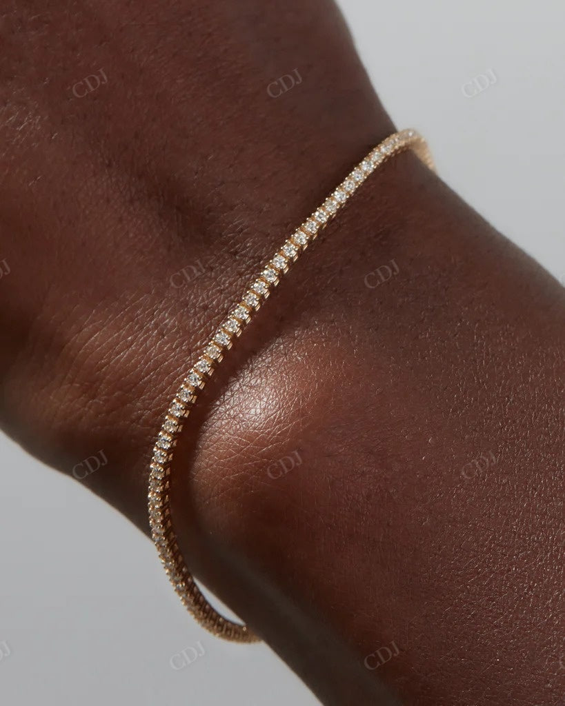 10K Gold Lab Grown Diamond Tennis Bracelet