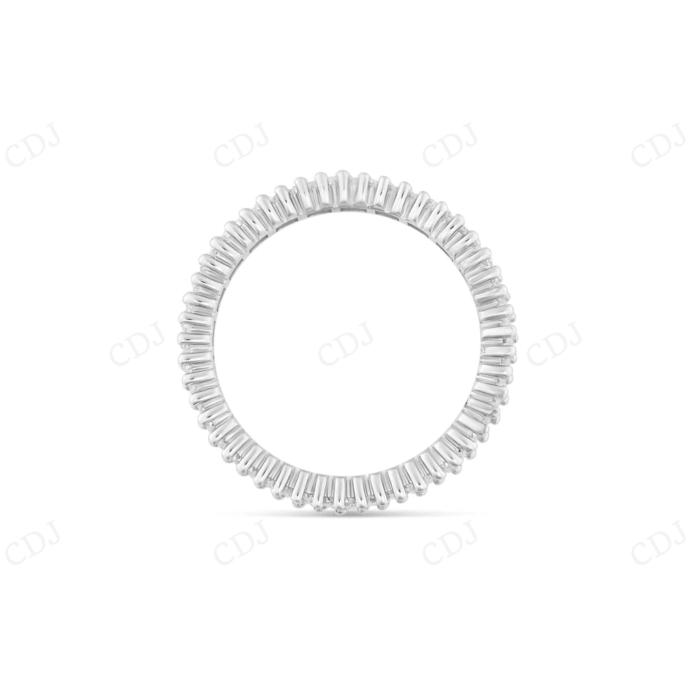 14K White Gold Baguette CVD Diamond Eternity Band Ring hip hop jewelry CustomDiamJewel