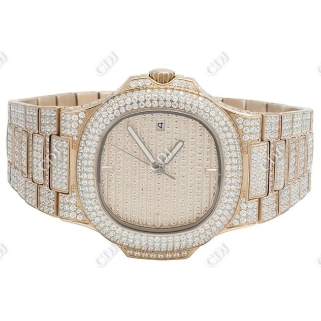 Customize Patek Philippe Bust Down Lab Diamond Watch customdiamjewel