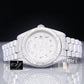 Hip Hop Iced Out Diamonds Full White Baguette Bezel Rolex Watch customdiamjewel