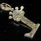 Natural Diamond 10K Gold Custom Initial 'L' Letter Pendant CustomDiamJewel