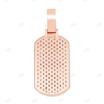 925 Sterling Silver Rose Gold Plated Mens Pendant hip hop jewelry CustomDiamJewel