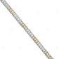 VVS1 Moissanite 18k Gold Two Tone Tennis Chain CustomDiamJewel