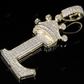 Natural Diamond 10K Gold Custom Initial 'L' Letter Pendant CustomDiamJewel
