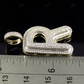 1.4" 1 CTW 10K Gold Real Diamond Bubble Initial R Letter Pendant CustomDiamJewel
