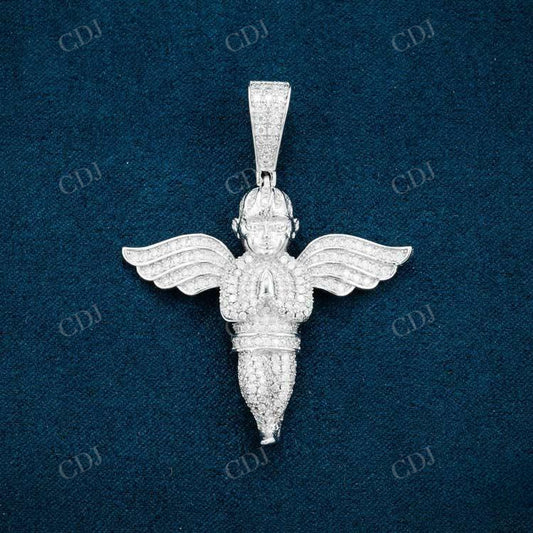 Praying Angel Diamond Hip Hop Pendant  customdiamjewel   