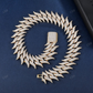 Premium Quality 30mm Iced Out Spiked Cuban Chain hip hop jewelry CustomDiamJewel