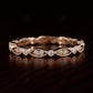 Rose Gold Milgrain Lab Grown Diamond Wedding Band  customdiamjewel Sterling Silver Rose Gold VVS-EF