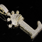 Natural Diamond 10K Gold Custom Initial 'L' Letter Pendant CustomDiamJewel
