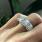 5 Stone Cushion Cut Moissanite Wedding Band  customdiamjewel   