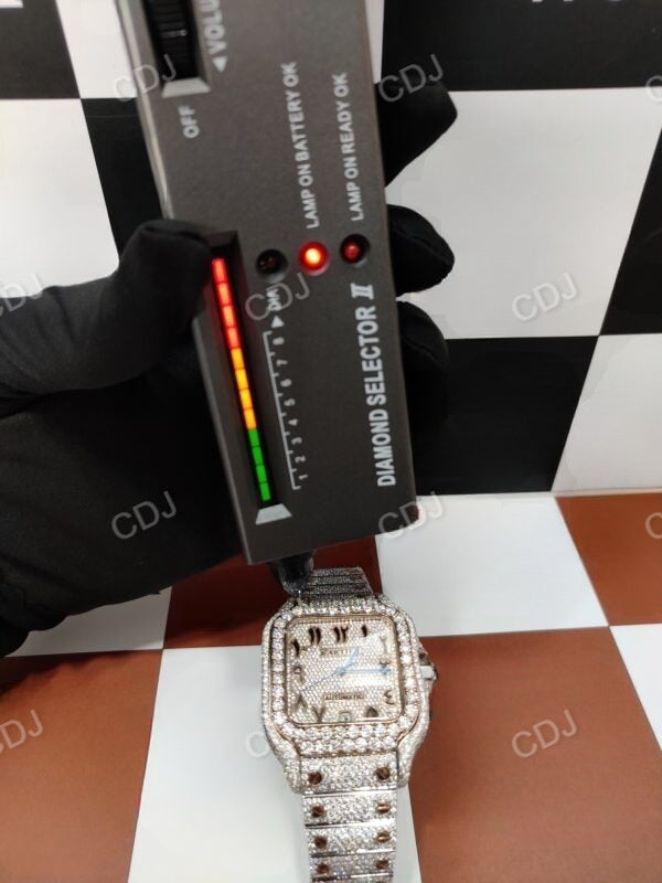 41MM Two-Tone Cartier Santos Arabic Digit Watch customdiamjewel