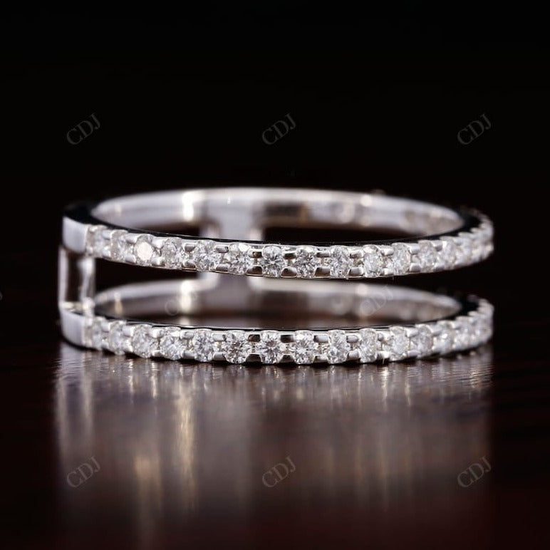 0.50CT Round Cut Natural Diamond Enhancer Art Deco Wedding Band  customdiamjewel 10 KT Solid Gold White Gold VVS-EF