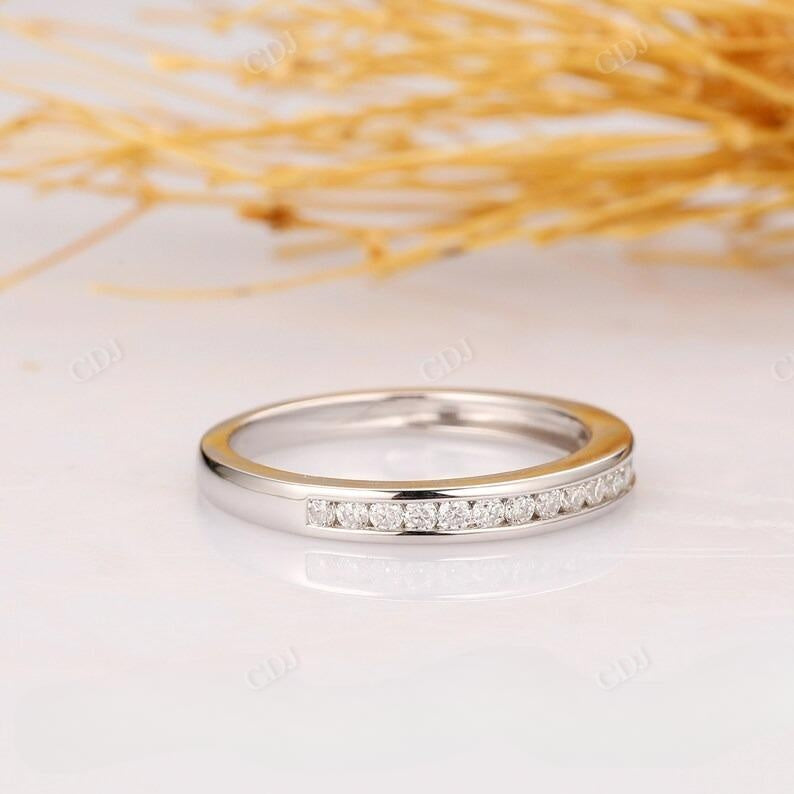 Channel Set 0.16CTW Round Diamond Half Eternity Wedding Band  customdiamjewel   