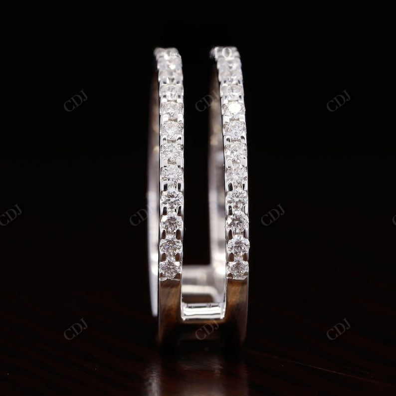 0.50CT Round Cut Natural Diamond Enhancer Art Deco Wedding Band  customdiamjewel   