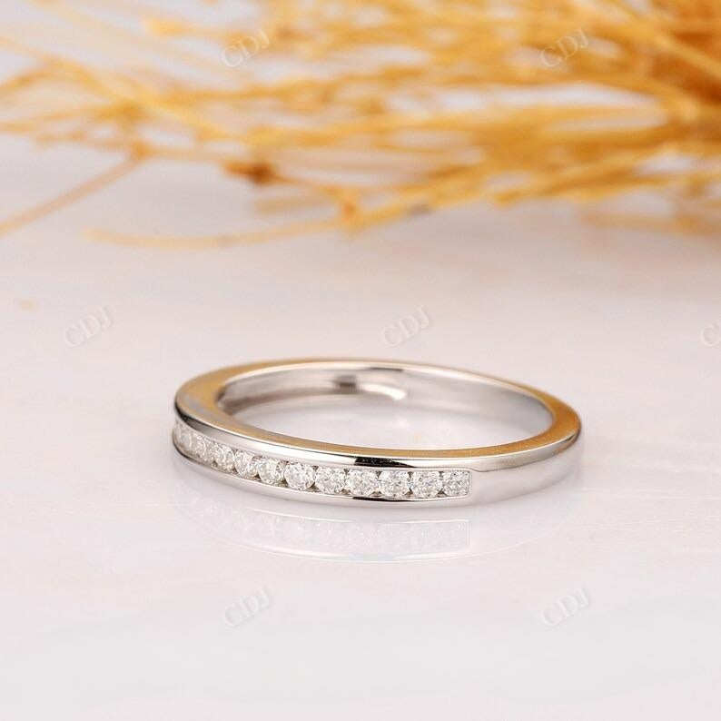 Channel Set 0.16CTW Round Diamond Half Eternity Wedding Band  customdiamjewel   