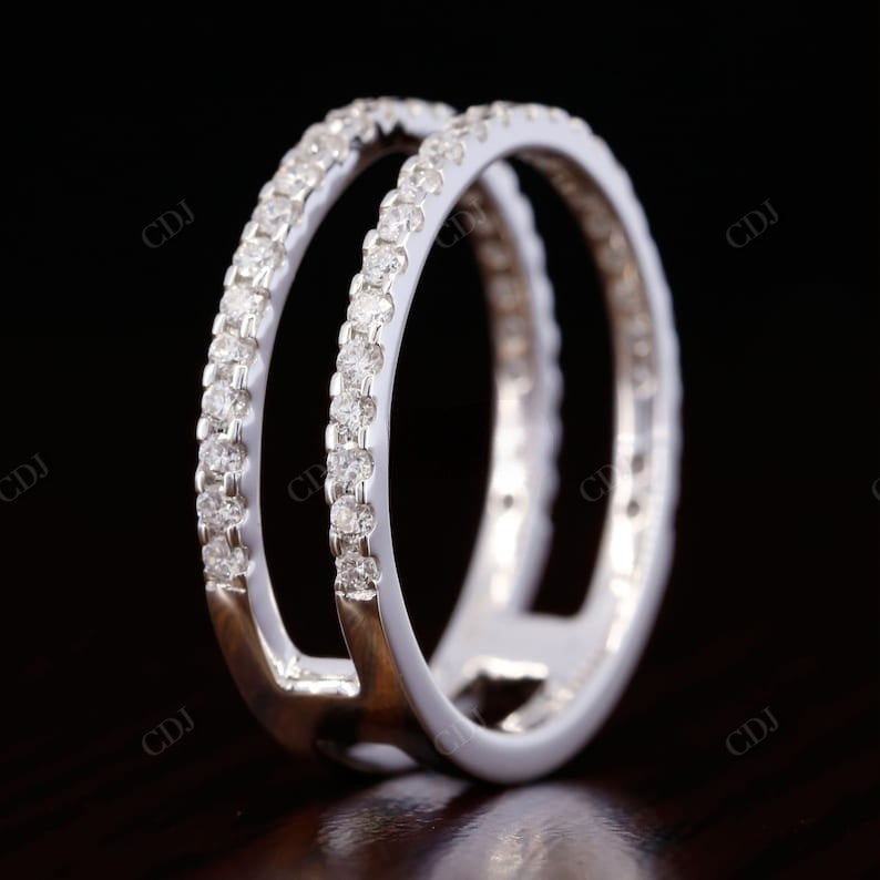 0.50CT Round Cut Natural Diamond Enhancer Art Deco Wedding Band  customdiamjewel   