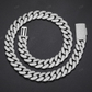 Iced Out 15mm S925 Moissanite Curb Cuban Chain hip hop jewelry CustomDiamJewel