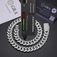 Iced Out 15mm S925 Moissanite Curb Cuban Chain hip hop jewelry CustomDiamJewel