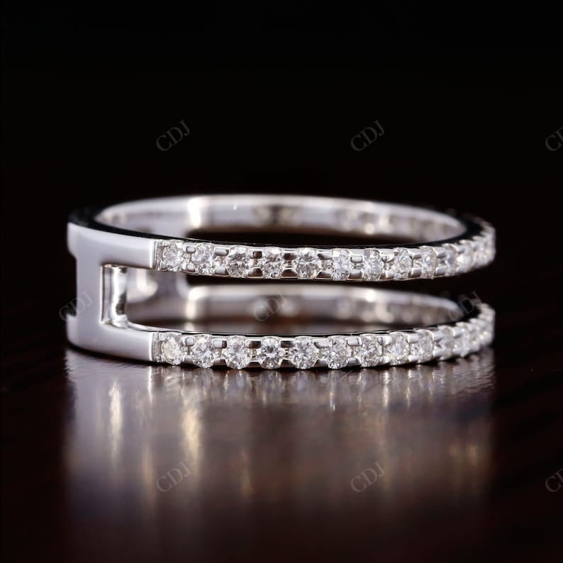 0.50CT Round Cut Natural Diamond Enhancer Art Deco Wedding Band  customdiamjewel   