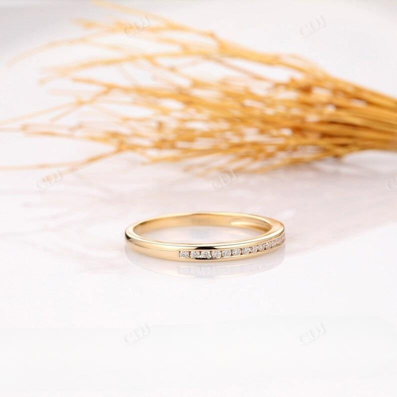Channel Set 0.16CTW Round Diamond Half Eternity Wedding Band  customdiamjewel   