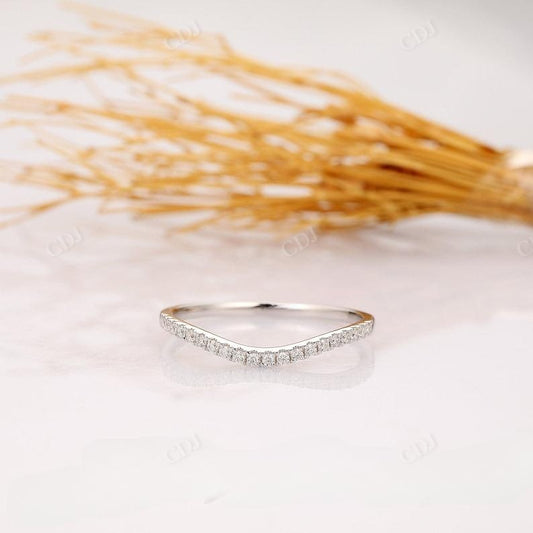 0.19ctw Lab Grown Diamond Curved Wedding Band  customdiamjewel   