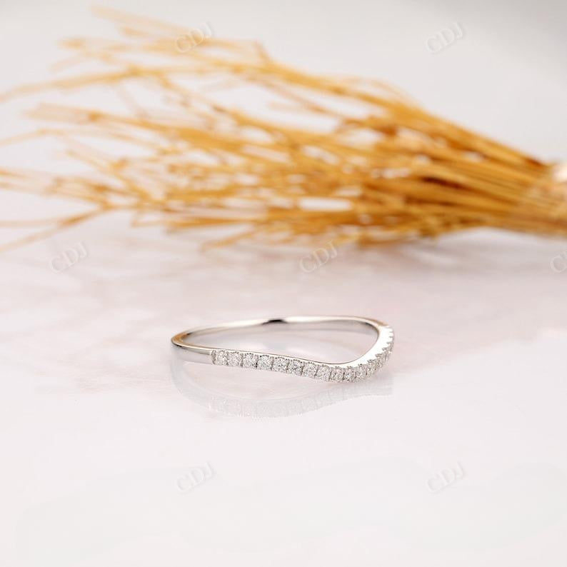 0.19ctw Lab Grown Diamond Curved Wedding Band  customdiamjewel   