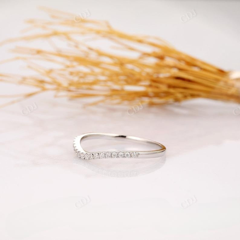 0.19ctw Lab Grown Diamond Curved Wedding Band  customdiamjewel   