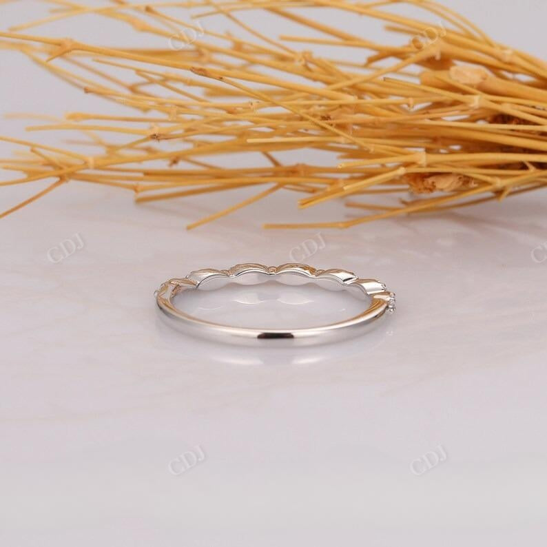 0.16ctw Marquise Shaped Art Deco Stacking Wedding Band  customdiamjewel   