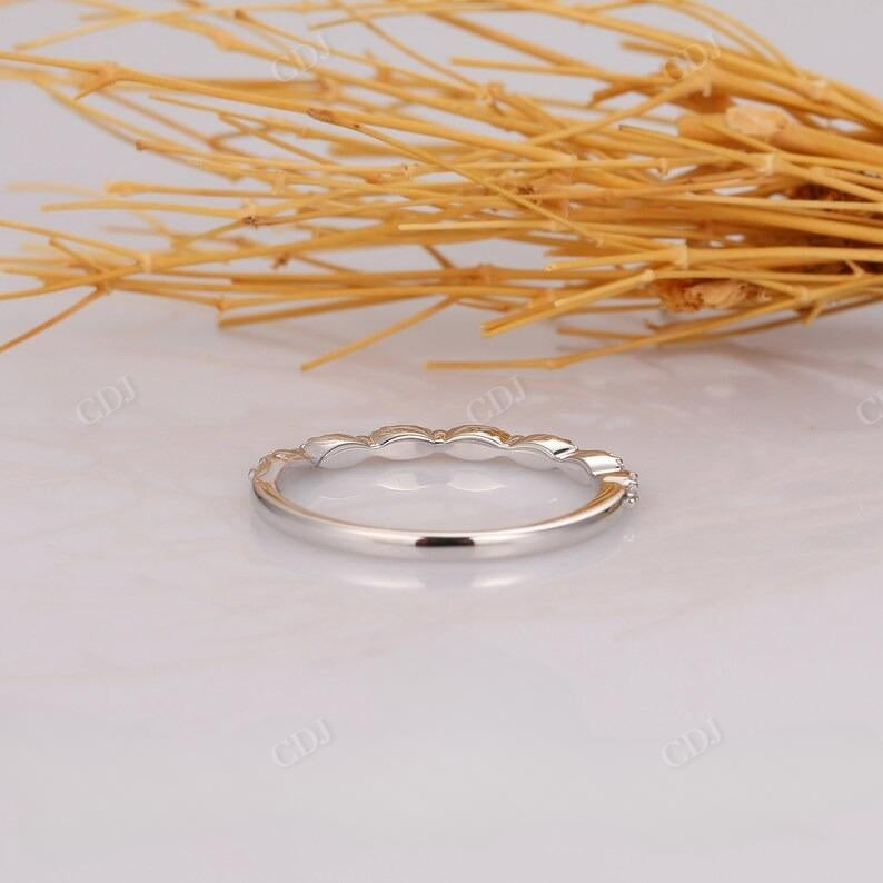 0.16ctw Marquise Shaped Art Deco Stacking Wedding Band  customdiamjewel   